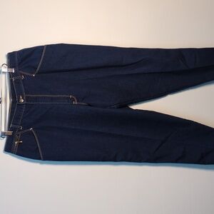 PS Gitano Vintage Dark Wash Gold Hardware 80s Denim High Waisted Jeans, Size 34